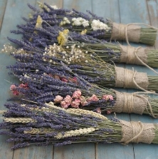Lavender & Off White Larkspur Posy