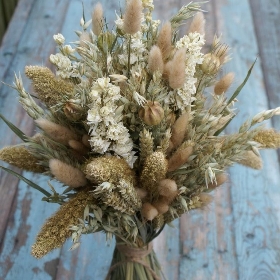 Rustic White Larkspur Bouquet