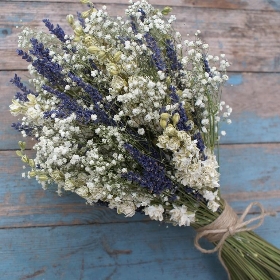 Lavender Twist Babys Breath Wedding Bouquet