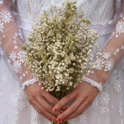 Boho Purity Wedding Bouquet