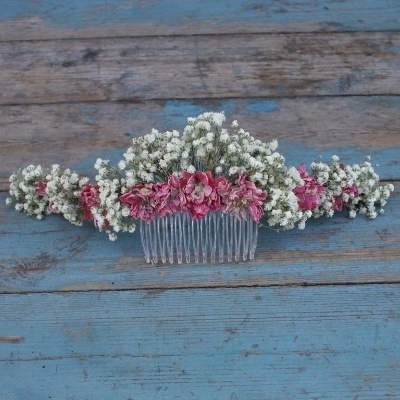 Boho Candyfloss Half Hair Crown with Comb