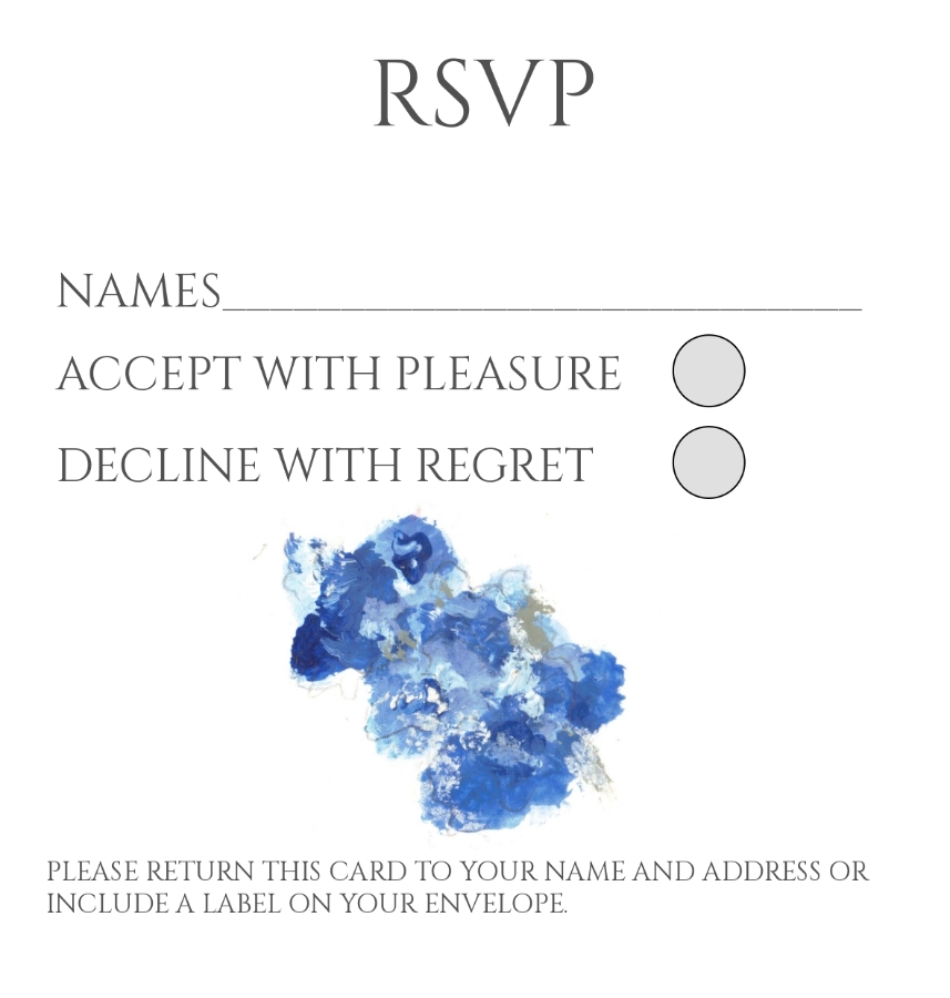 Pack of 12 Larkspur Midnight Wedding Invitations