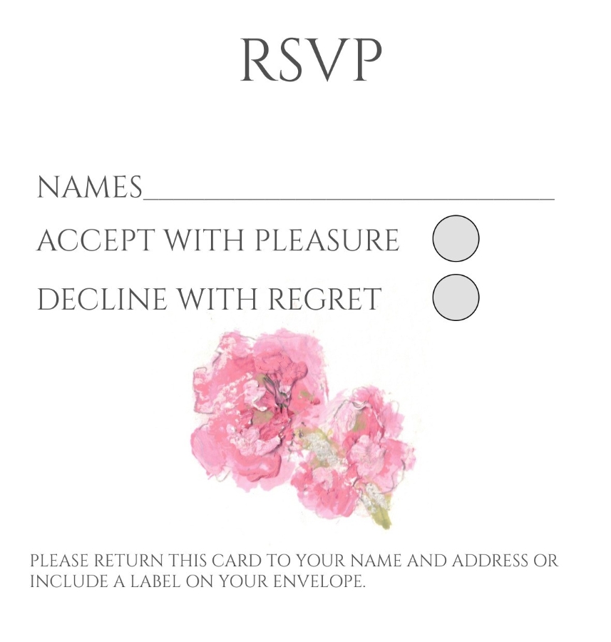 Pack of 12 Larkspur Cerise Wedding Invitations