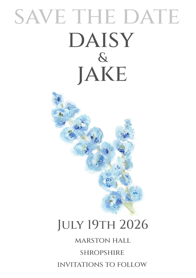 Pack of 12 Larkspur Blue RSVP Cards