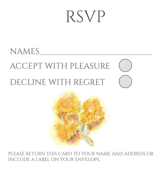 Pack of 12 Yarrow RSVP Cards