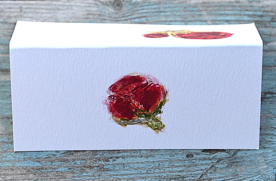 Pack of 12 Rose Red Folded Place Name Cards