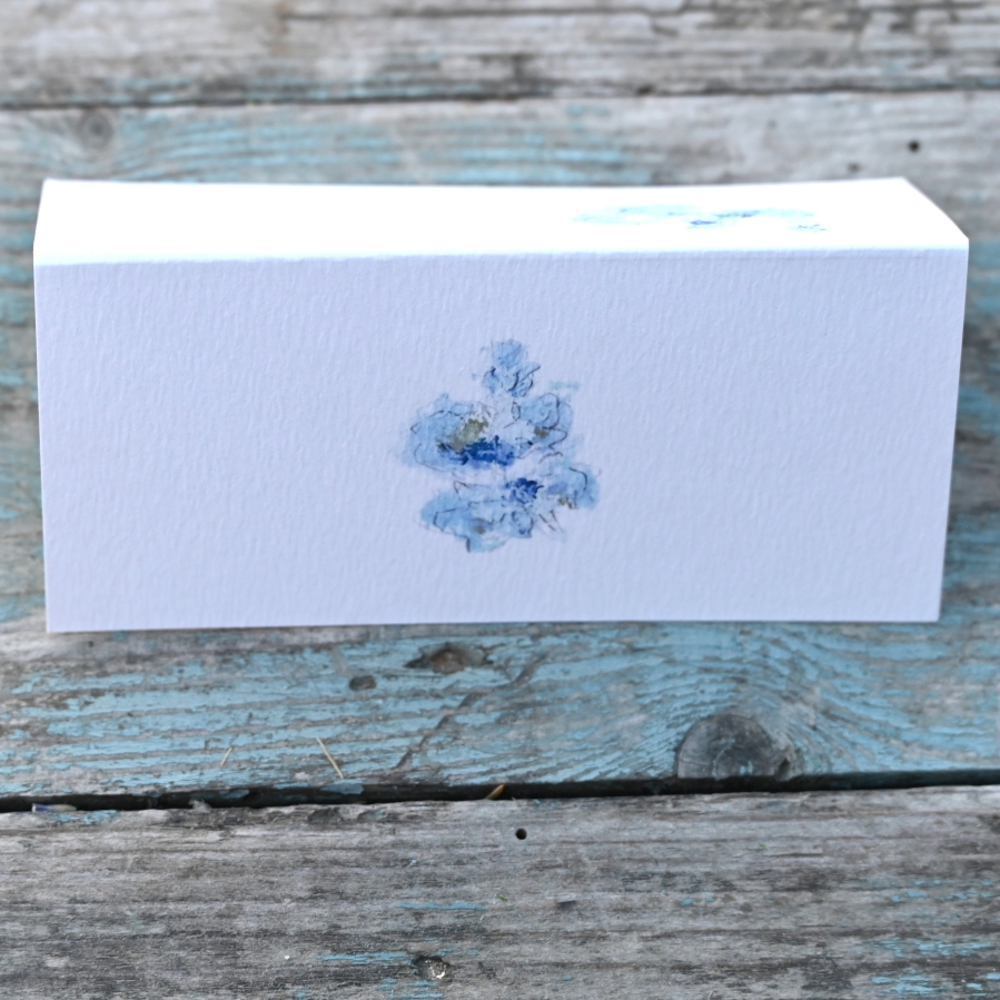Pack of 12 Larkspur Blue Folded Place Name Cards