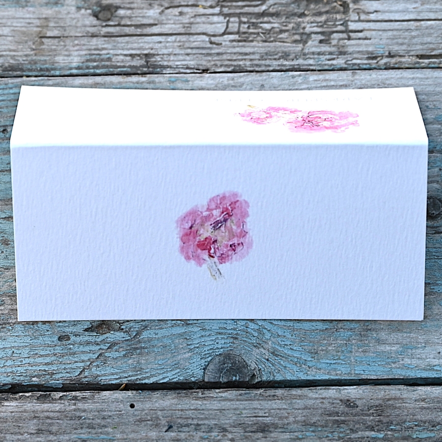 Pack of 12 Larkspur Cerise Folded Place Name Cards