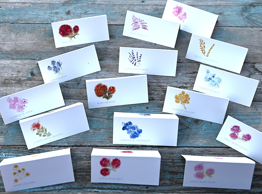 Pack of 12 Grains Wheat Oats Folded Place Name Card