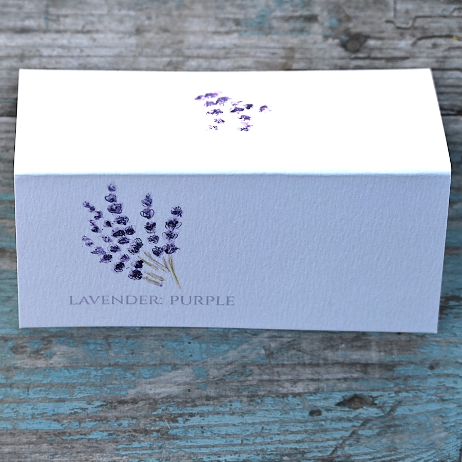 Pack of 12 Lavender Folded Place Name Cards