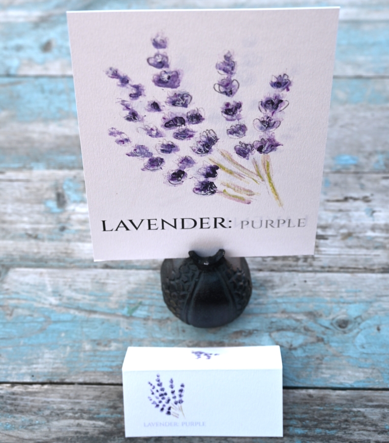 Pack of 12 Lavender Folded Place Name Cards