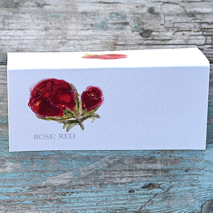 Rose Red Table Name A5 Double Sided Card