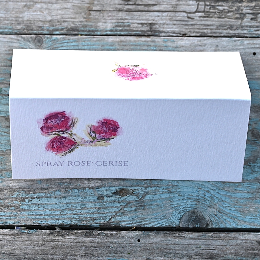 Spray Rose Cerise Table Name A5 Double Sided Card
