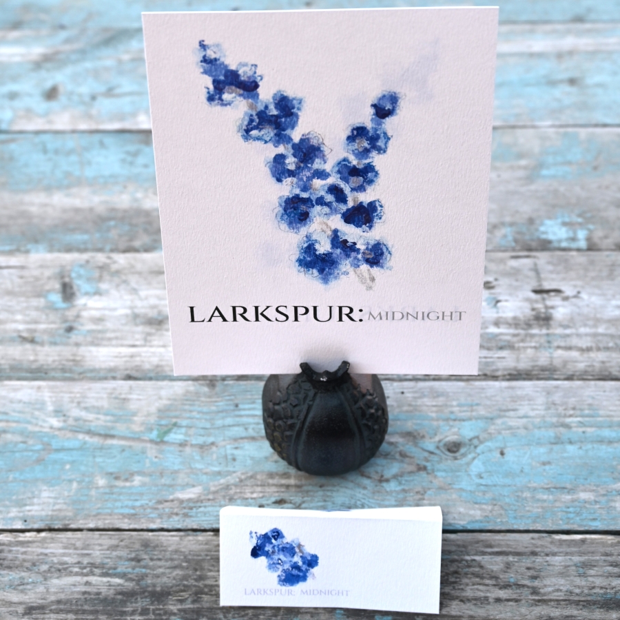 Larkspur Midnight Table Name A5 Double Sided Card