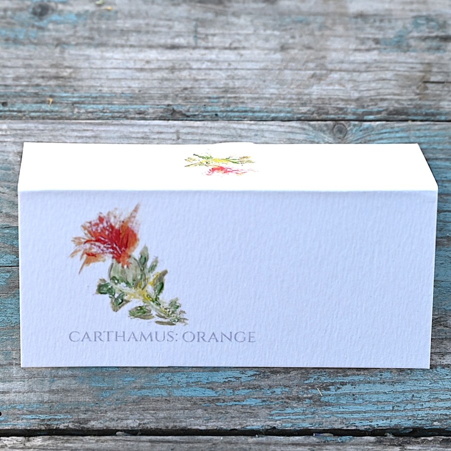 Carthamus Orange Table Name A5 Double Sided Card