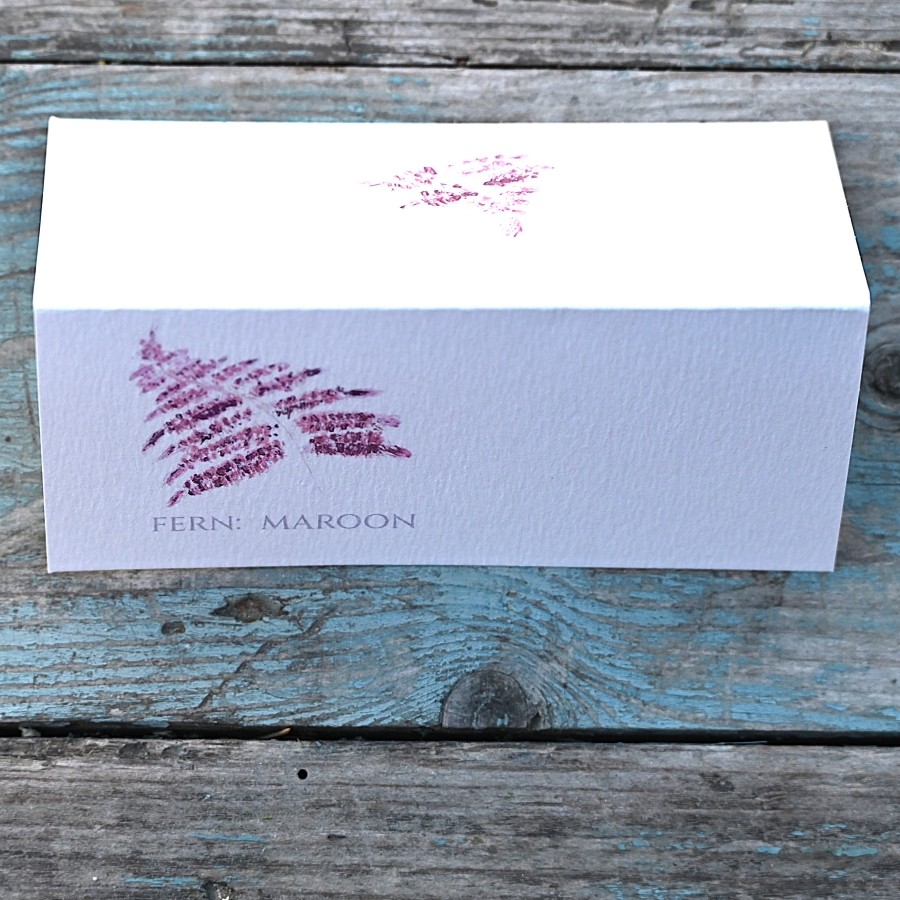 Fern Red Table Name A5 Double Sided Card