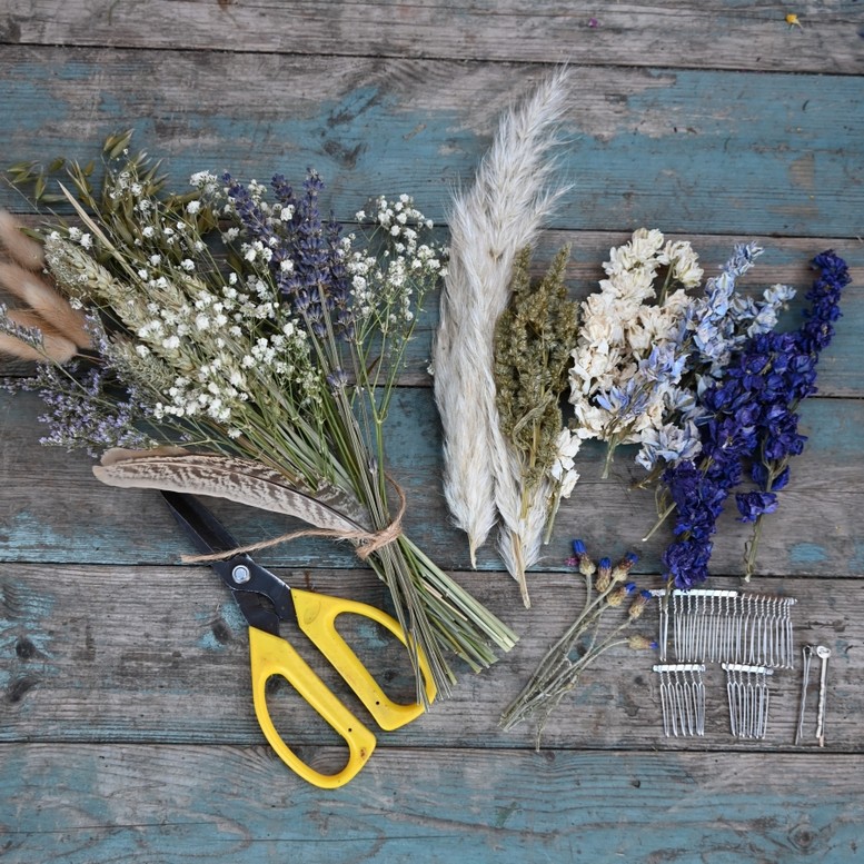 DIY Blues Hair Combs Grips Kit