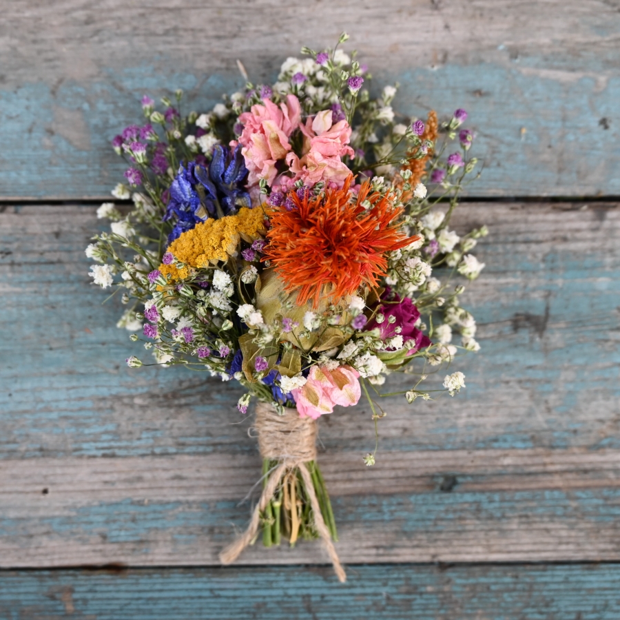 Elopement Bridal Bouquet FREE Buttonhole Fiesta Brights
