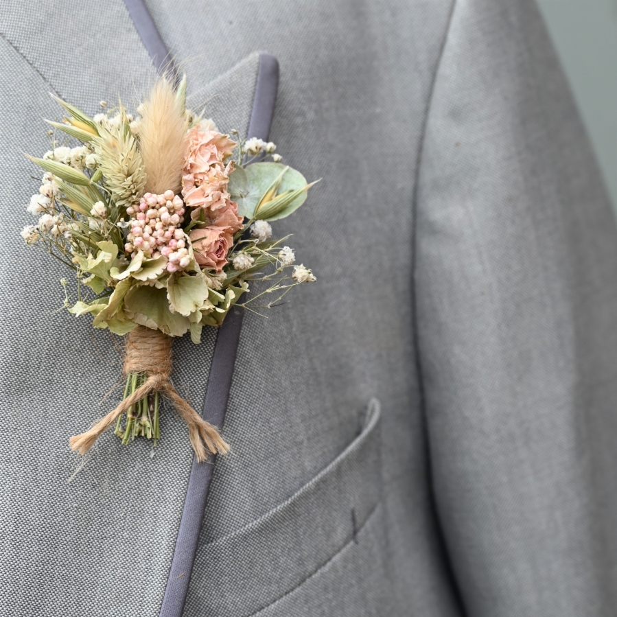 Elopement Bridal Bouquet FREE Buttonhole Hydrangea Blush Rose