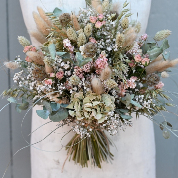 Elopement Bridal Bouquet FREE Buttonhole Hydrangea Blush Rose