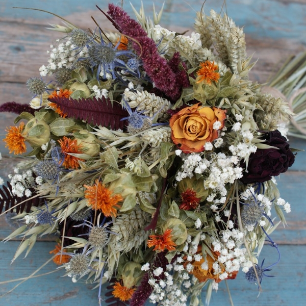 Elopement Bridal Bouquet FREE Buttonhole Woodland Sunset