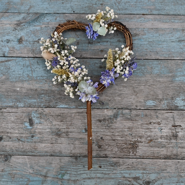 Meadow Blues Cake Topper Heart