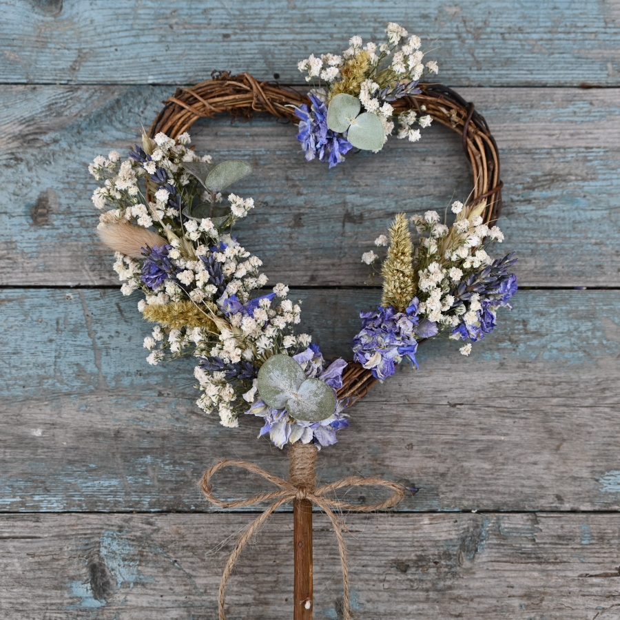 Meadow Blues Heart Wand