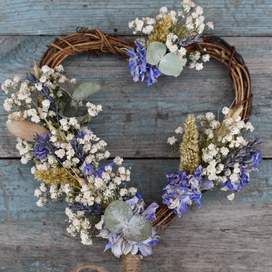 Meadow Blues Heart Wand