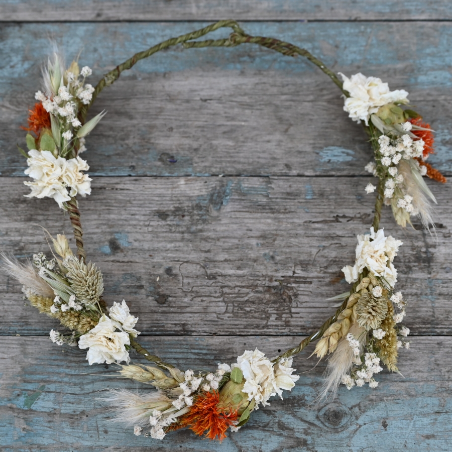 Meadow Orange Dainty Hair Crown