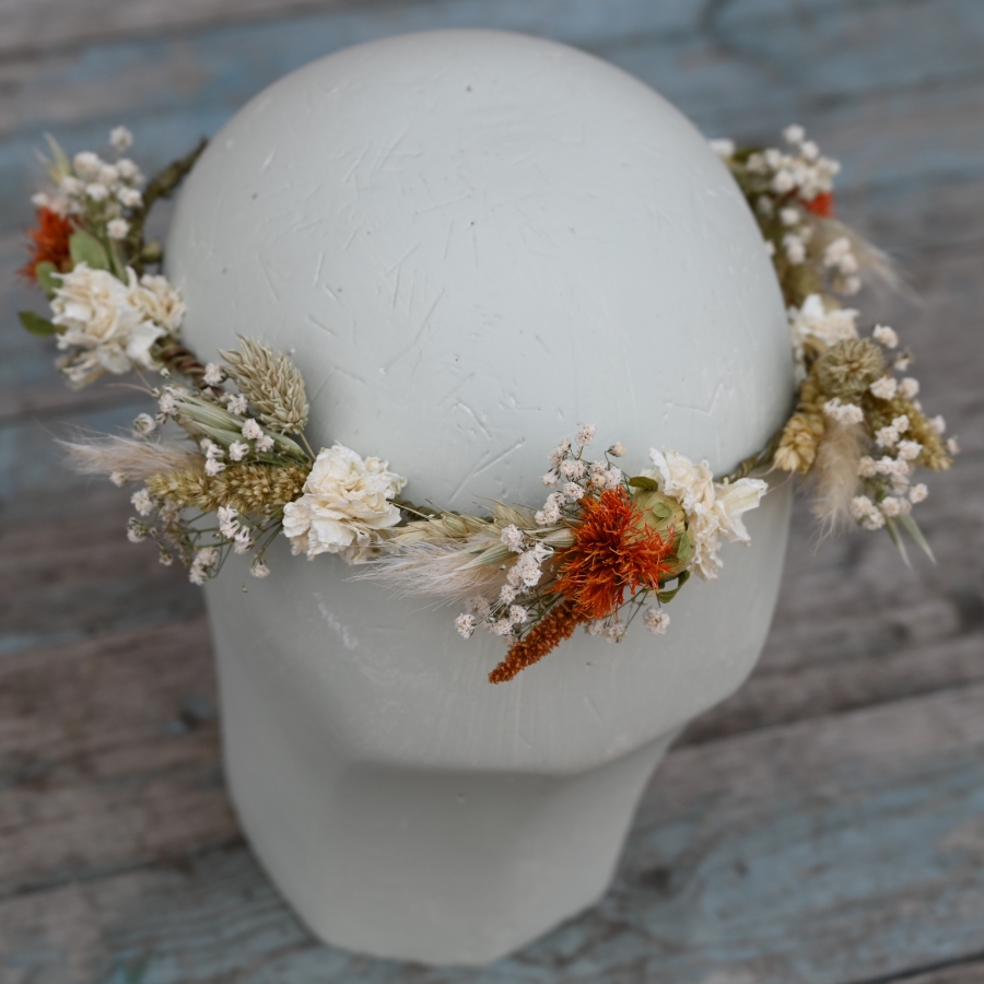 Meadow Orange Dainty Hair Crown