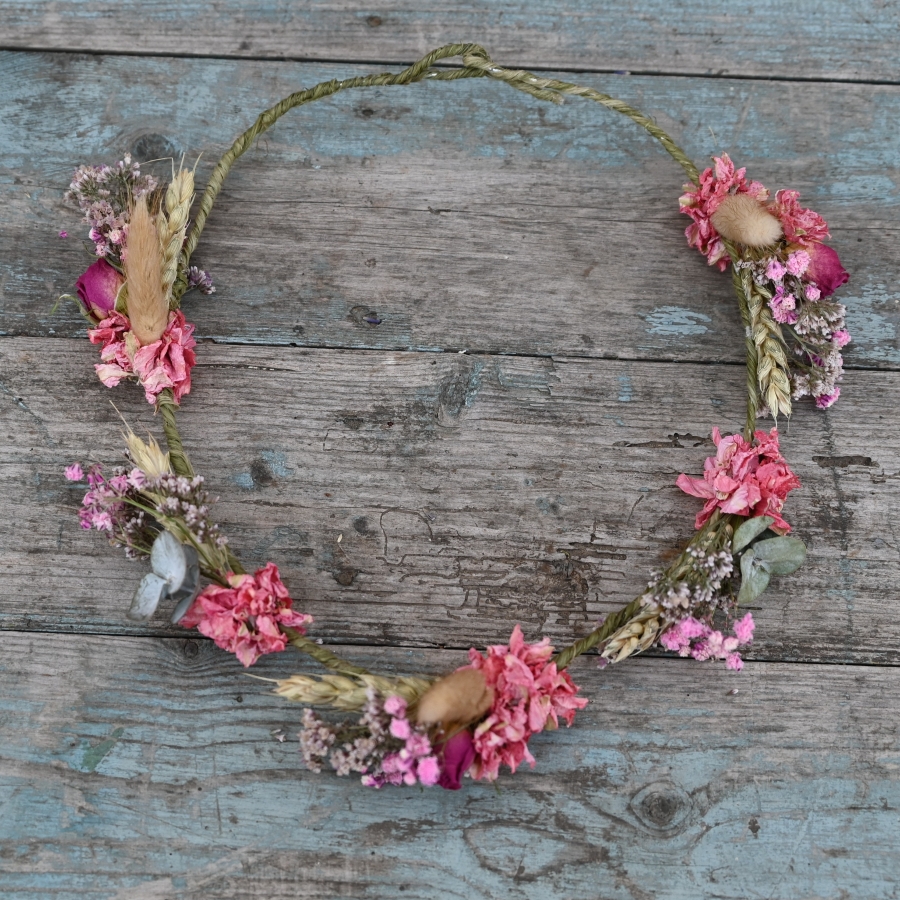 Meadow Pink Dainty Hair Crown