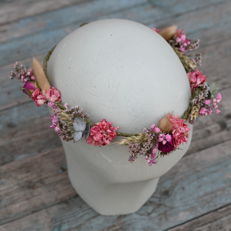 Meadow Pink Dainty Hair Crown