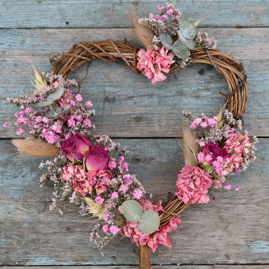 Meadow Pinks Cake Topper Heart