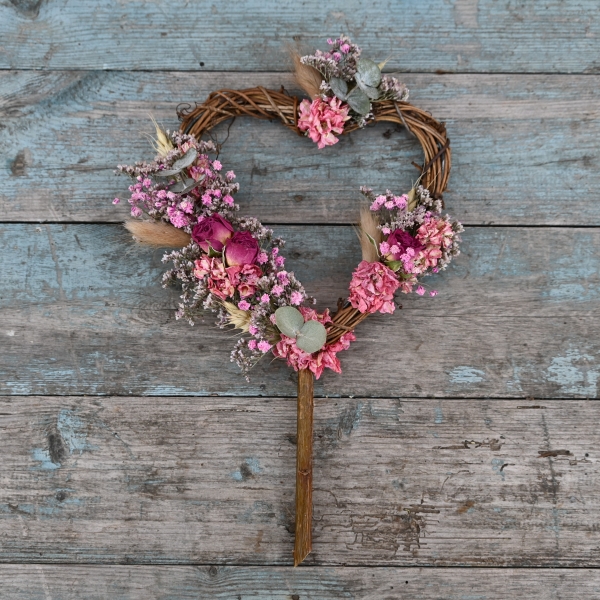 Meadow Pinks Cake Topper Heart