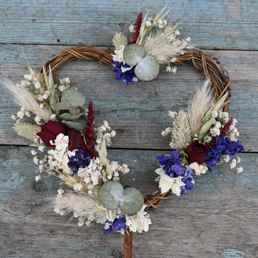 Meadow Reds Cake Topper Heart