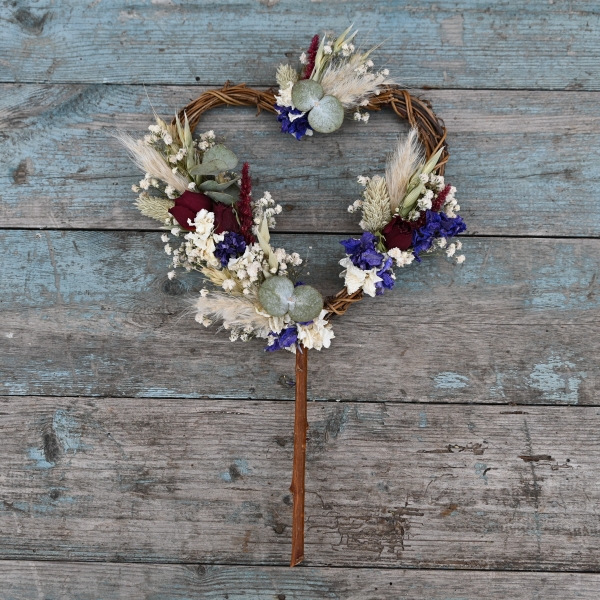 Meadow Reds Cake Topper Heart