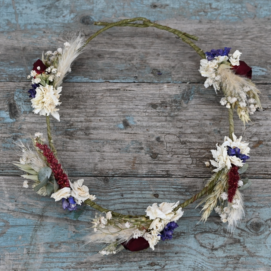 Meadow Reds Dainty Hair Crown