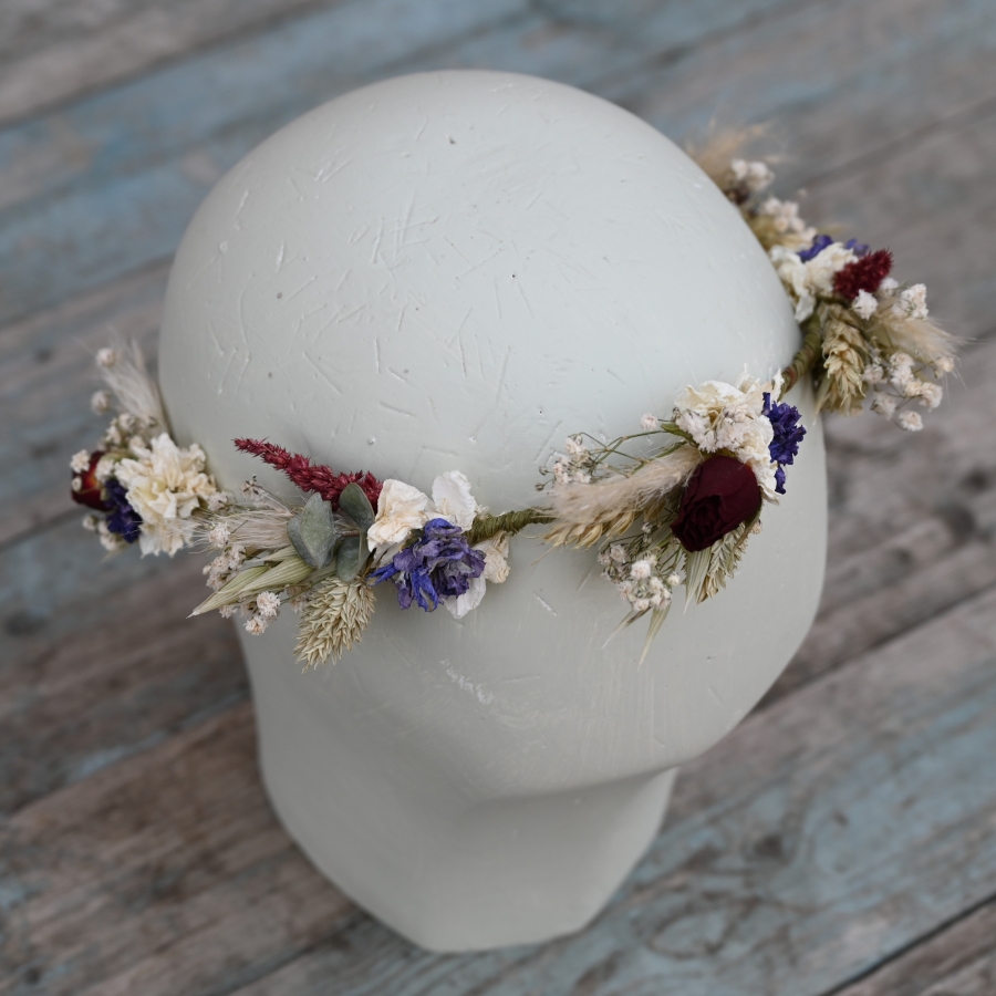 Meadow Reds Dainty Hair Crown