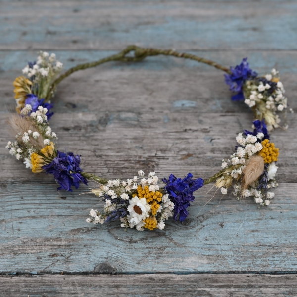 Meadow Yellows Dainty Hair Crown