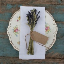 Lavender and Wheat Napkin Posy 10