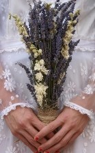 Lavender & Off White Larkspur Posy