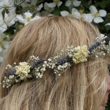 Lavender Twist Baby's Breath Hair Circlet