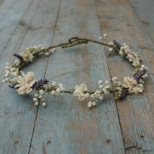 Lavender Twist Baby's Breath Hair Circlet