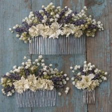 Lavender Twist Baby's Breath Hair Comb