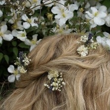 Lavender Twist Baby's Breath Hair Grips Set of 3