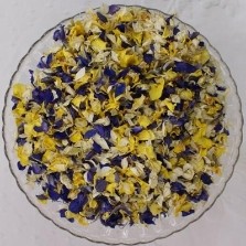 Boho Yellow Blues Natural Petals