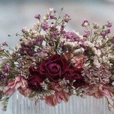 Summer Haze Dried Flower Half Hair Crown with Comb