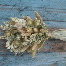 Rustic White Larkspur Posy