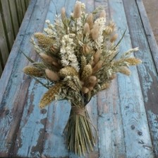 Rustic White Larkspur Bouquet