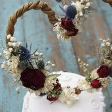 Rustic Winter Heart Cake Topper